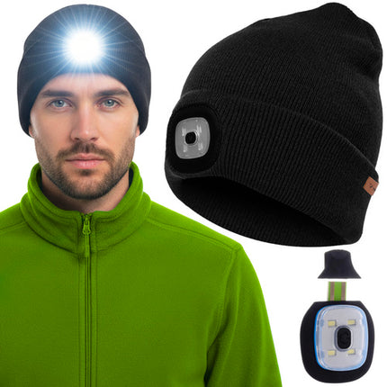 Trizand Wintermuts met LED - Zwart - USB Oplaadbaar