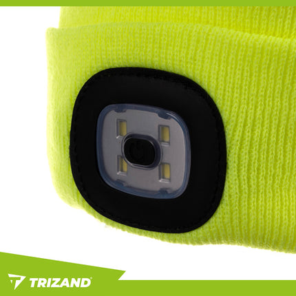 Trizand Wintermuts met LED - Neon Geel - USB Oplaadbaar