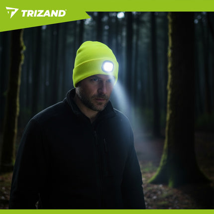 Trizand Wintermuts met LED - Neon Geel - USB Oplaadbaar
