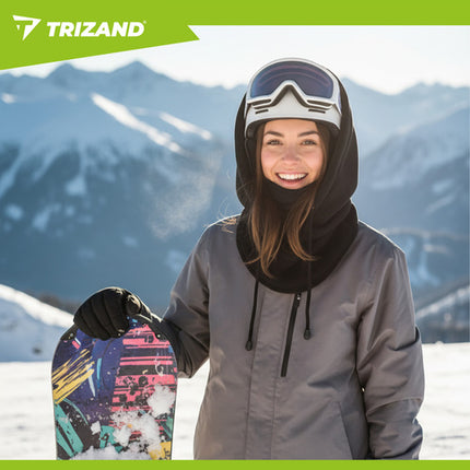 Trizand 26127 Winterset - Muts & Nekwarmer - Universeel - Zwart
