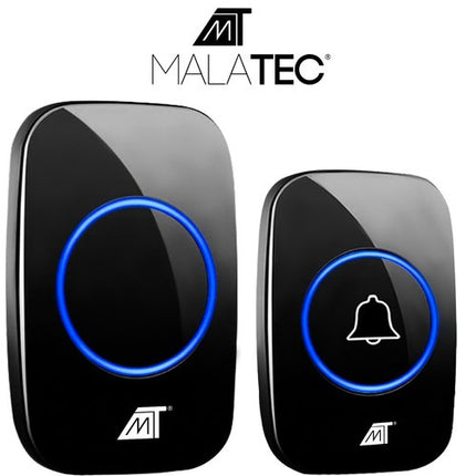 Malatec Draadloze Deurbel - Waterdicht IP44 - 60 Melodieën - Zwart