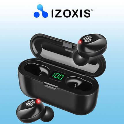 Izoxis Draadloze Bluetooth Oordopjes - Met 2000mAh Powerbank Case - Zwart