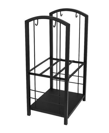 Kaminer Haardhoutrek met Haardstel - 4-delig - Zwart - 73 cm