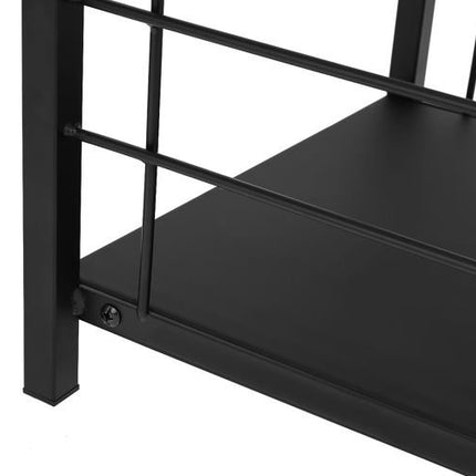 Kaminer Haardhoutrek met Haardstel - 4-delig - Zwart - 73 cm