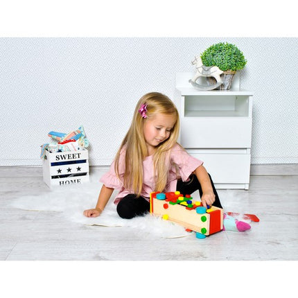 Iso Trade Houten Educatieve Vrachtwagen - Met Gereedschap en Ballen