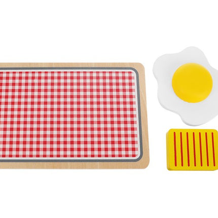 Kruzzel Houten Broodrooster Set - 8-delig - Ontbijt Speelset