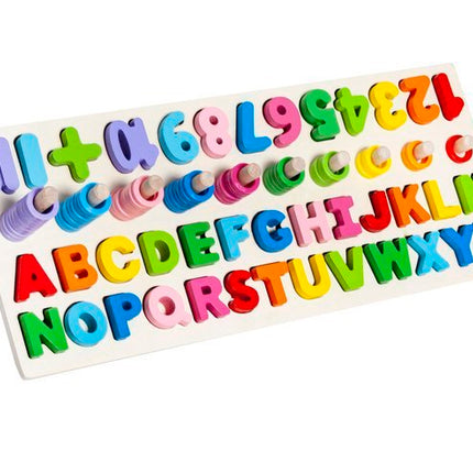 Kruzzel Houten Alfabet en Cijferpuzzel - Educatief Leerbord