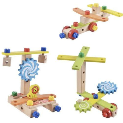 Kruzzel Houten Bouwstoel - Educatief Speelgoed - DIY Set