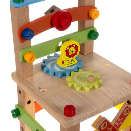 Kruzzel Houten Bouwstoel - Educatief Speelgoed - DIY Set