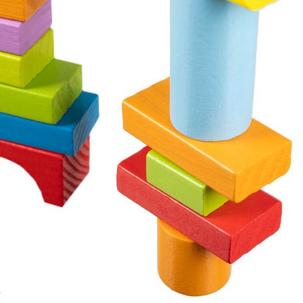 Kruzzel Houten Blokken Set - 100-Delig - Inclusief Sorteeremmer