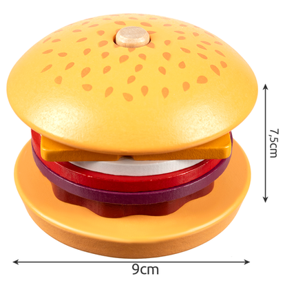 Kruzzel Houten Burger Sorteerset - Educatieve Restaurant Puzzel