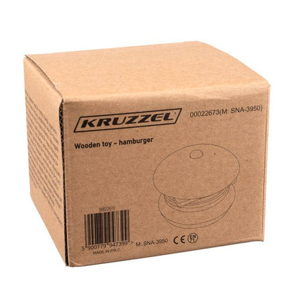Kruzzel Houten Burger Sorteerset - Educatieve Restaurant Puzzel