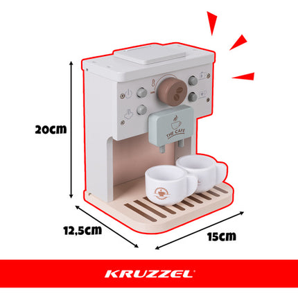 Kruzzel Houten Koffiezetapparaat - Educatieve Speelset