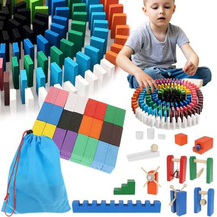 Kruzzel Houten Dominostenen Set - 407-delig - Inclusief Accessoires