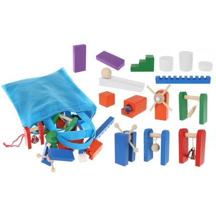 Kruzzel Houten Dominostenen Set - 407-delig - Inclusief Accessoires