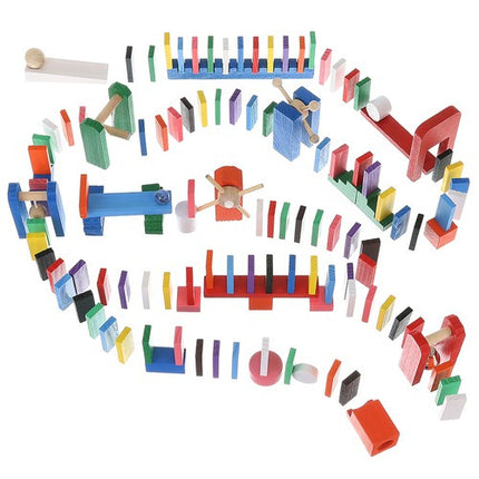 Kruzzel Houten Dominostenen Set - 407-delig - Inclusief Accessoires