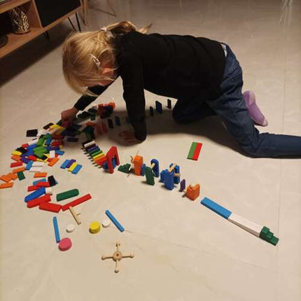 Kruzzel Houten Dominostenen Set - 407-delig - Inclusief Accessoires
