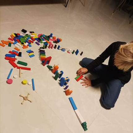 Kruzzel Houten Dominostenen Set - 407-delig - Inclusief Accessoires