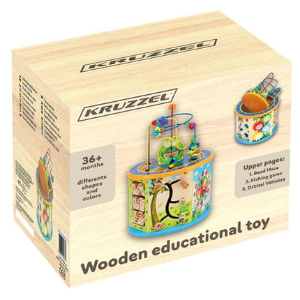 Kruzzel Educatieve Houten Kubus - 8-in-1 Activiteitencentrum