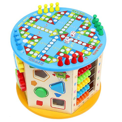 Kruzzel Educatieve Houten Kubus - 8-in-1 Activiteitencentrum