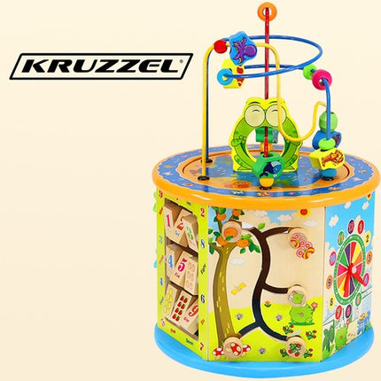 Kruzzel Educatieve Houten Kubus - 8-in-1 Activiteitencentrum