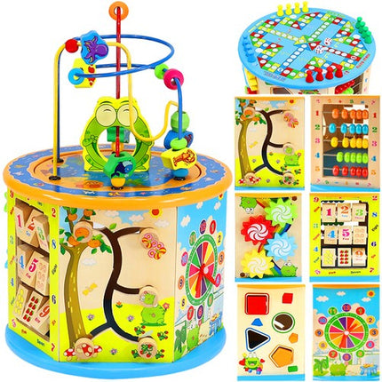Kruzzel Educatieve Houten Kubus - 8-in-1 Activiteitencentrum