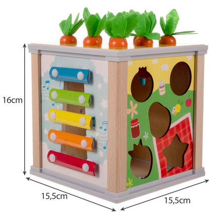Kruzzel Houten Educatieve Kubus - 5-in-1 Speelbox