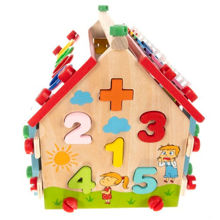Kruzzel Educatief Houten Speelhuis - 6-in-1 Sorteerhuis