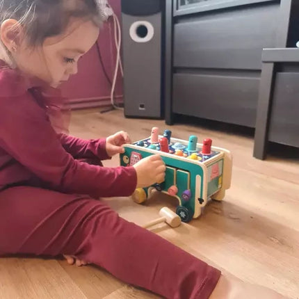 Kruzzel Houten Olifant - Educatief Trekdier - Houten Speelgoed
