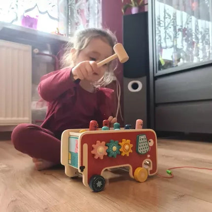 Kruzzel Houten Olifant - Educatief Trekdier - Houten Speelgoed