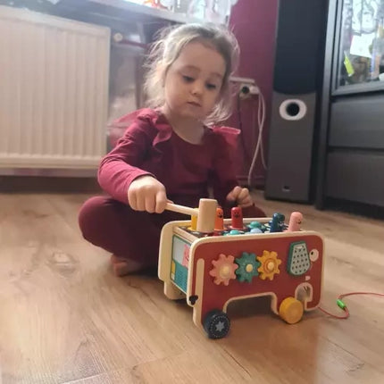 Kruzzel Houten Olifant - Educatief Trekdier - Houten Speelgoed