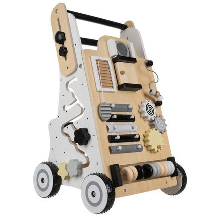 Kruzzel Houten Loopwagen - Educatieve Activiteitenkar - Montessori