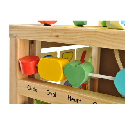 Houten Loopwagen met Educatieve Kubus – 5-in-1 Speelgoed