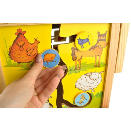 Houten Loopwagen met Educatieve Kubus – 5-in-1 Speelgoed
