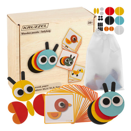 Kruzzel Houten Dierenpuzzel - Geometrische Vormen - Educatief Spel