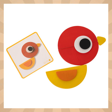 Kruzzel Houten Dierenpuzzel - Geometrische Vormen - Educatief Spel