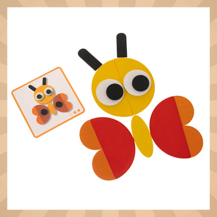 Kruzzel Houten Dierenpuzzel - Geometrische Vormen - Educatief Spel