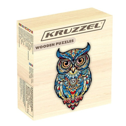 Kruzzel Houten Puzzel - Uil - 177 Stukjes - Educatieve Decoratie