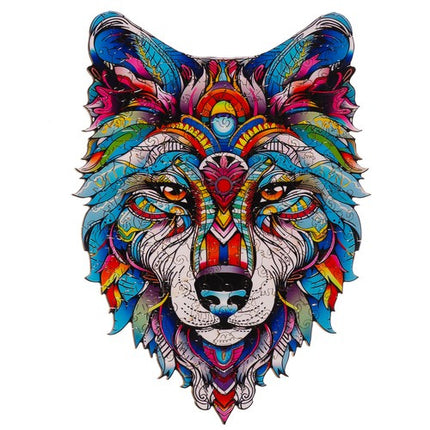 Kruzzel Houten Puzzel - Wolf - 170 Stukjes - Educatieve Decoratie