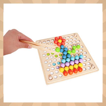 Kruzzel Houten Kralen Mozaïek - Educatieve Puzzelset