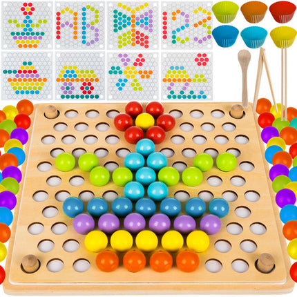 Kruzzel Houten Kralen Mozaïek - Educatieve Puzzelset