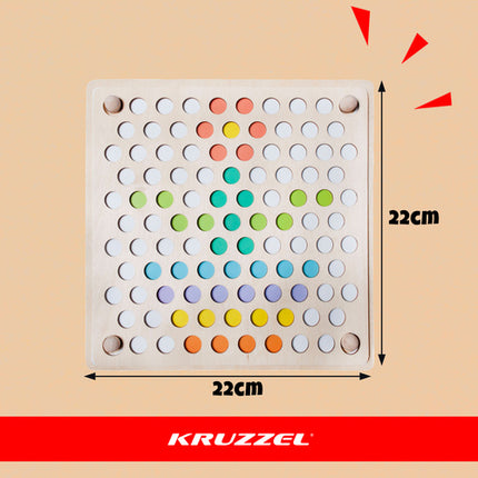 Kruzzel Houten Kralen Mozaïek - Educatieve Puzzelset