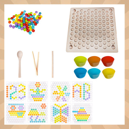Kruzzel Houten Kralen Mozaïek - Educatieve Puzzelset