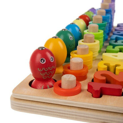 Kruzzel Houten Puzzel met Kralen - Educatieve Mosaic Set - 30x30 cm