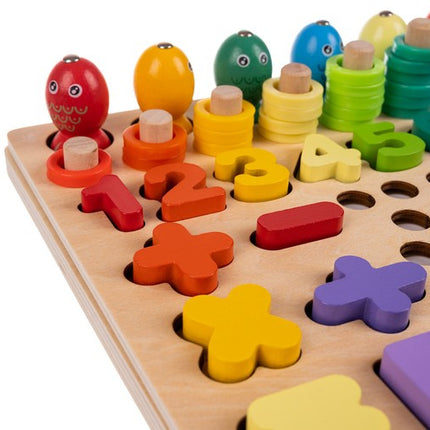 Kruzzel Houten Puzzel met Kralen - Educatieve Mosaic Set - 30x30 cm