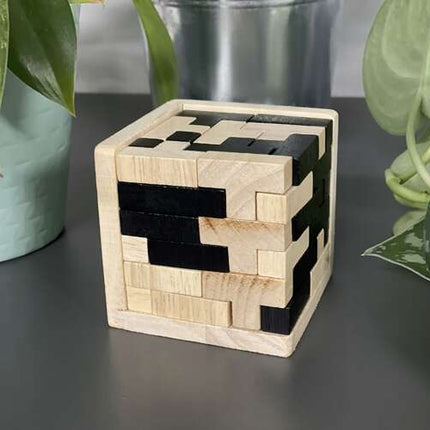 Kruzzel Houten Puzzelkubus - Brain Teaser - 52-Delig