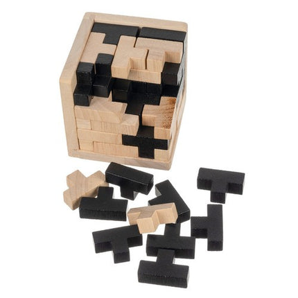 Kruzzel Houten Puzzelkubus - Brain Teaser - 52-Delig