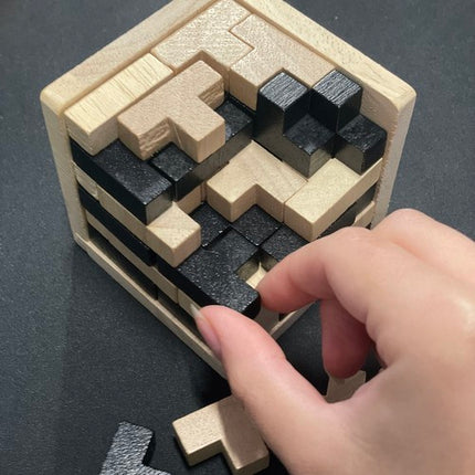 Kruzzel Houten Puzzelkubus - Brain Teaser - 52-Delig