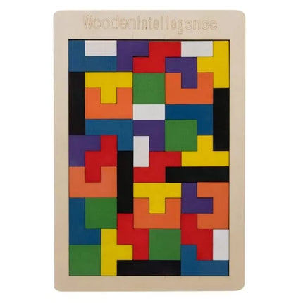 Kruzzel Houten Puzzelset - Logisch Puzzelspel - 40 Blokken