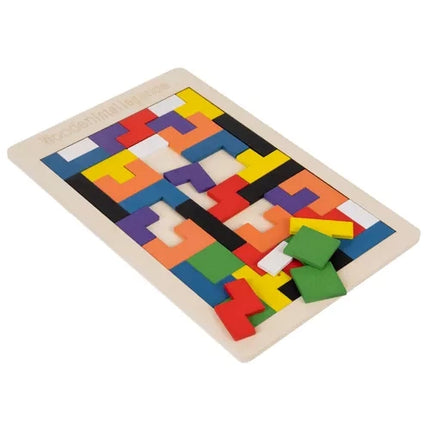 Kruzzel Houten Puzzelset - Logisch Puzzelspel - 40 Blokken